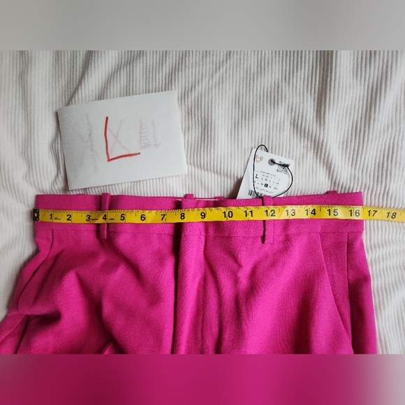 ZARA Coord Set Tailored Blazer + Flared Pants ZW Collection Fuschia BNWT - Picture 10 of 17